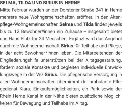 Selma, Tilda und Sirius in Herne Mitte Februar wurden an der Dorstener Stra e 341 in Herne mehrere neue Wohngemeinsch...