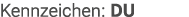 Kennzeichen: DU