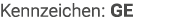 Kennzeichen: GE