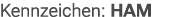 Kennzeichen: HAM