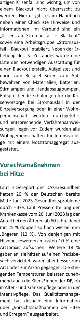 artigen Krisenfall sind wichtig, um von einem Blackout nicht berrascht zu werden. Hierf r gibt es im Handbuch neben ...