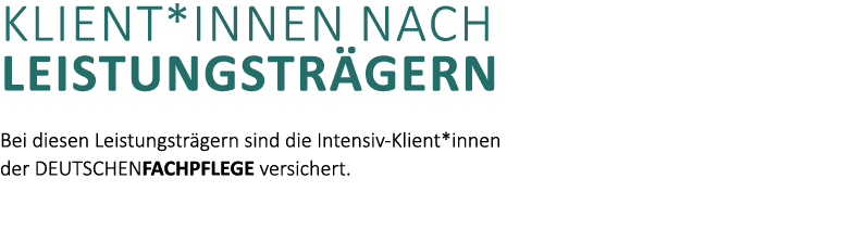 Klient*innen nach Leistungstr gern Bei diesen Leistungstr gern sind die Intensiv Klient*innen der DEUTSCHENFACHPFLEGE...