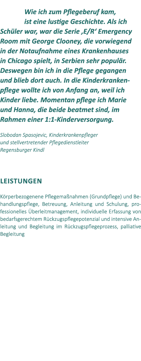  Wie ich zum Pflegeberuf kam, ist eine lustige Geschichte. Als ich Sch ler war, war die Serie ‚E/R‘ Emergency Room mi...