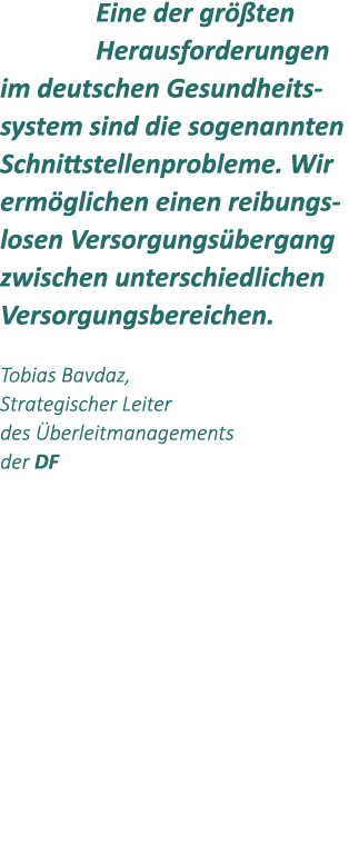 Eine der gr ten Herausforderungen im deutschen Gesundheitssystem sind die sogenannten Schnittstellenprobleme. Wir er...