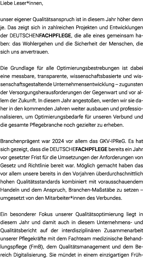 Liebe Leser*innen, unser eigener Qualit tsanspruch ist in diesem Jahr h her denn je. Das zeigt sich in zahlreichen Pr...