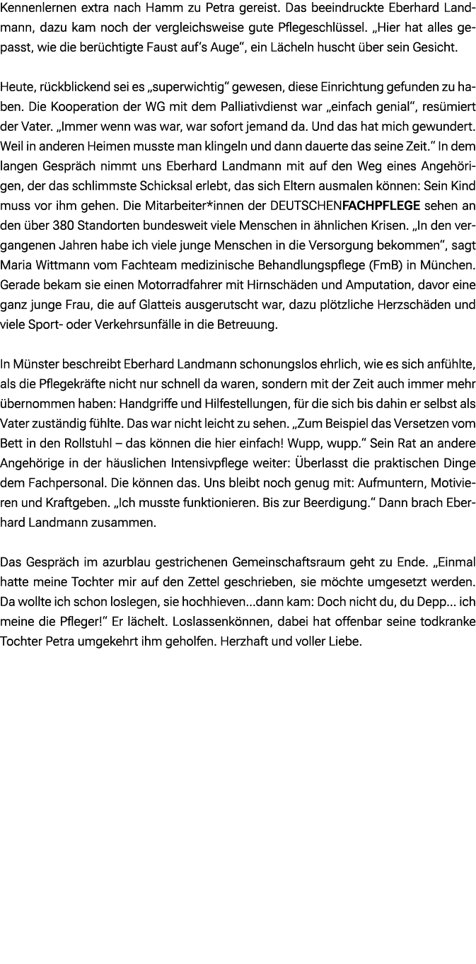 Kennenlernen extra nach Hamm zu Petra gereist. Das beeindruckte Eberhard Landmann, dazu kam noch der vergleichsweise ...