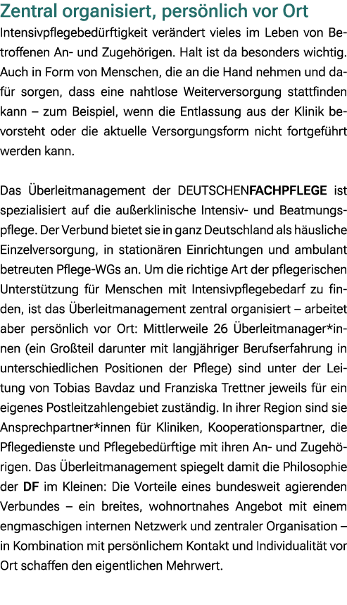 Zentral organisiert, pers nlich vor Ort Intensivpflegebed rftigkeit ver ndert vieles im Leben von Betroffenen An und ...