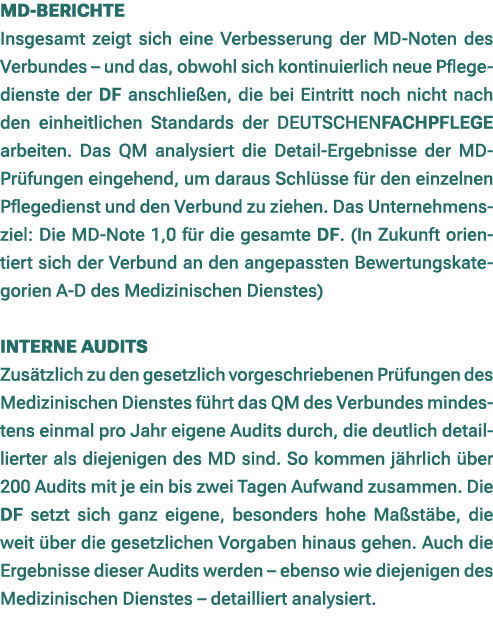 MD Berichte Insgesamt zeigt sich eine Verbesserung der MD Noten des Verbundes – und das, obwohl sich kontinuierlich n...