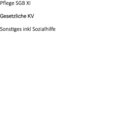 Pflege SGB XI Gesetzliche KV Sonstiges inkl Sozialhilfe 