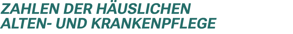 Zahlen der h uslichen Alten und Krankenpflege