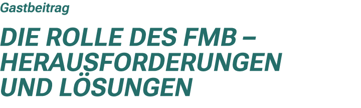 Gastbeitrag Die Rolle des FmB – Herausforderungen und L sungen