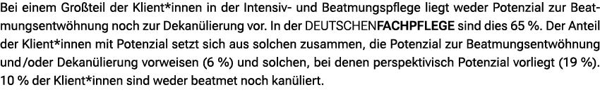 Bei einem Gro teil der Klient*innen in der Intensiv und Beatmungspflege liegt weder Potenzial zur Beatmungsentw hnung...