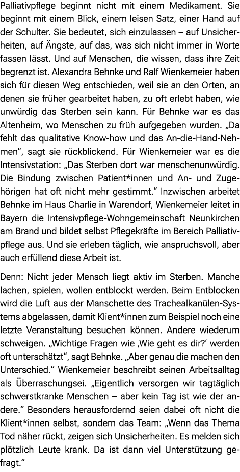 Palliativpflege beginnt nicht mit einem Medikament. Sie beginnt mit einem Blick, einem leisen Satz, einer Hand auf de...