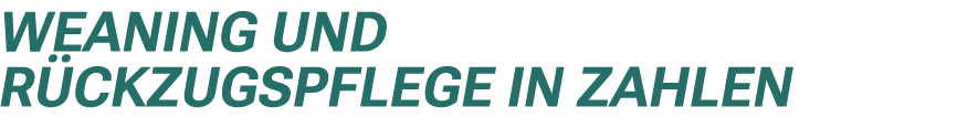 Weaning und R ckzugspflege in Zahlen