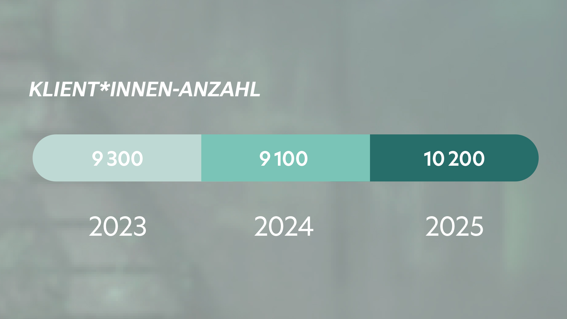 KlientInnen-Anzahl_-AktuelleSeite Grafik über die KlientInnen-Anzahl von 2023 bis 2025