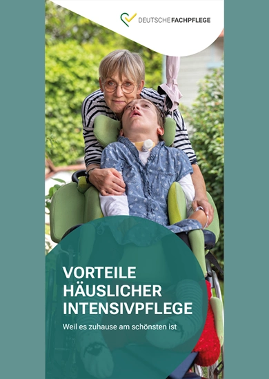 Flyer Frontseite Vorteile-häuslicher Intensivpflege