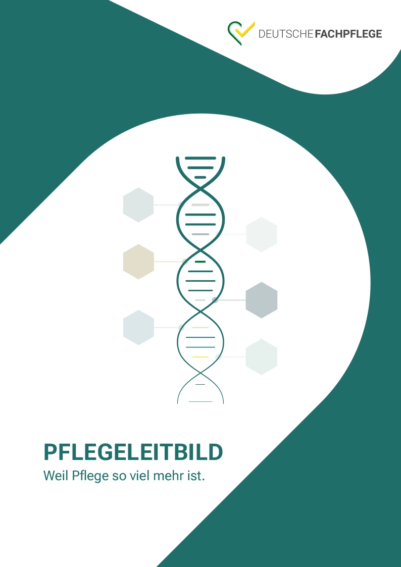 Cover der DF-Pflegeleitbild-Broschüre